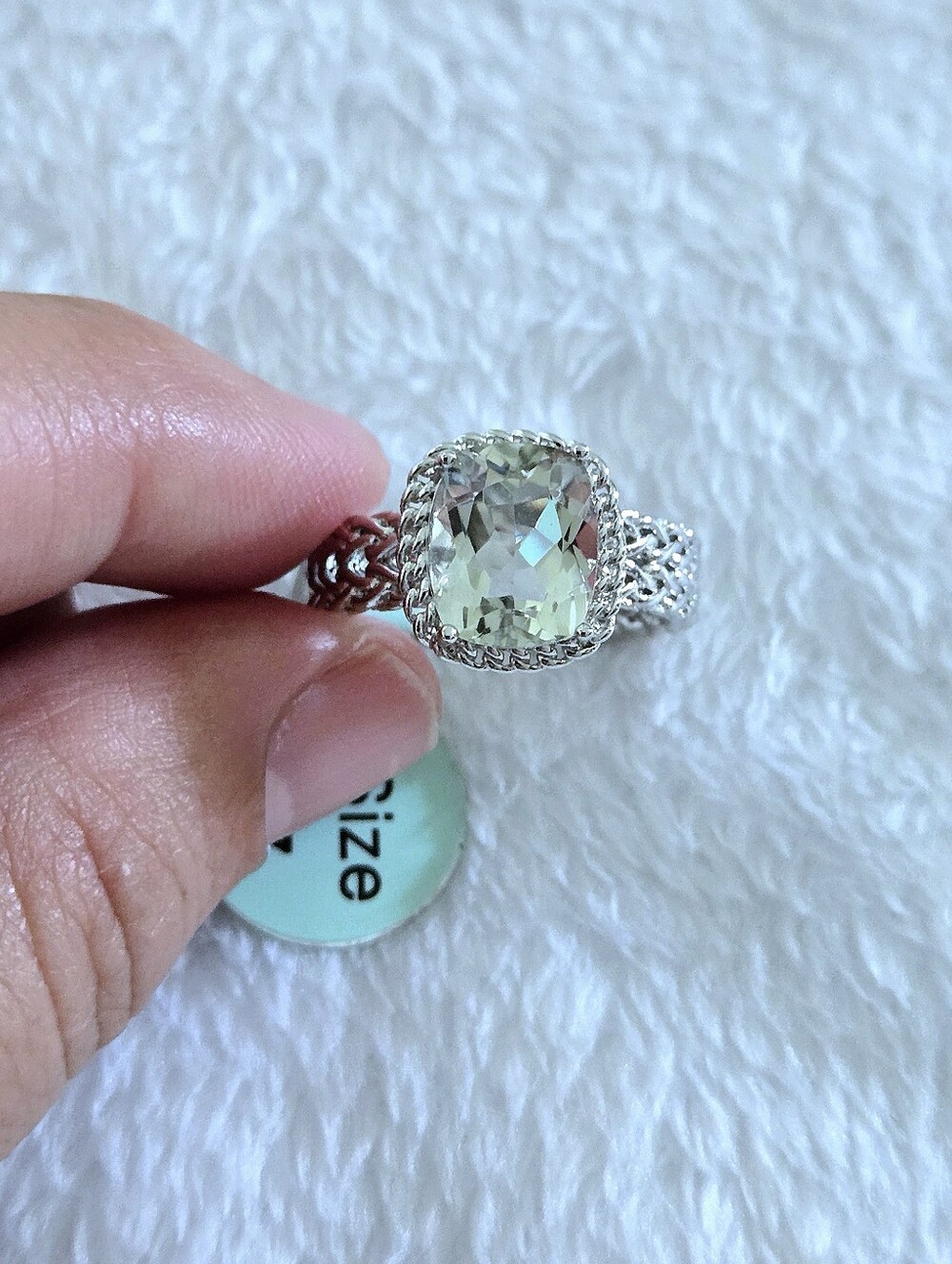 Gemolio Faceted Green💚 Amethyst Ring💍 - NWT